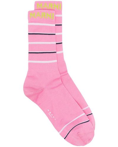 Marni Knitted Cotton Socks - Pink