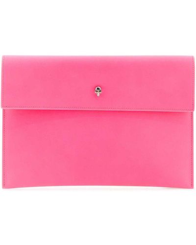 Alexander McQueen Leather Clutch - Pink