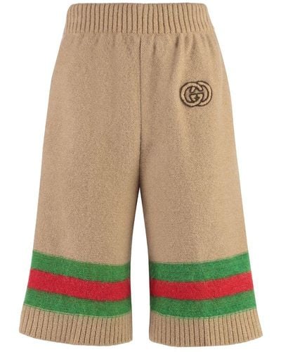 Gucci Knitted Shorts - Natural