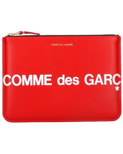 Comme des Garçons 'huge Logo' Pouch - Red