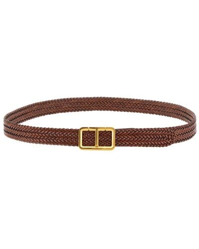 Tom Ford Belt With Logo - Brown