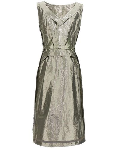 Maison Margiela Laminated Dress Dresses - Grey
