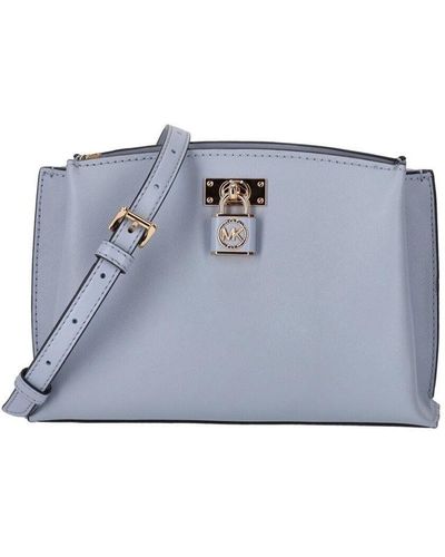 Leather crossbody bag Michael Kors Blue in Leather - 33078674