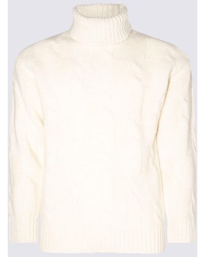 PT Torino Cream Wool Blend Sweater - White