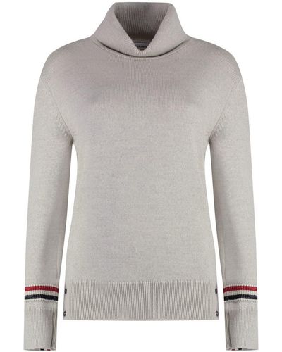 Thom Browne Wool Turtleneck Sweater - Grey