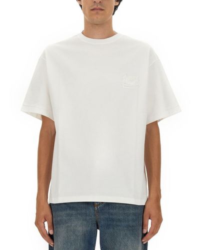 Etro T-Shirt With Pegasus Embroidery - White