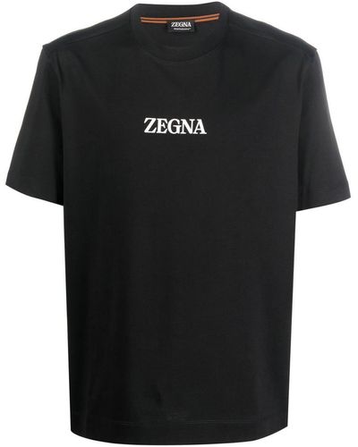 Zegna Zegna T-shirts And Polos - Black