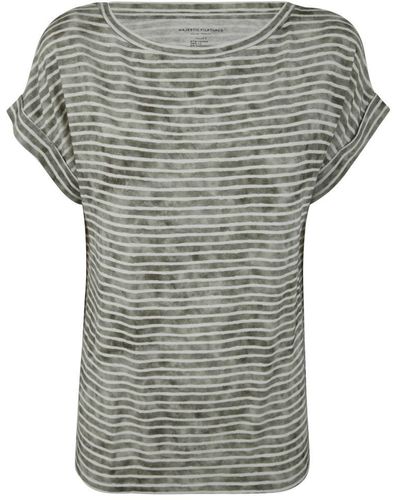 Majestic Filatures Revers Sleeves Boat Neck Sweater Clothing - Grey