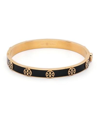 Tory Burch Gold-colored Steel Bracelet With Logo - Gray