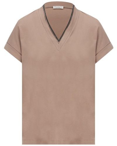 Brunello Cucinelli T-shirt And Polo - Brown