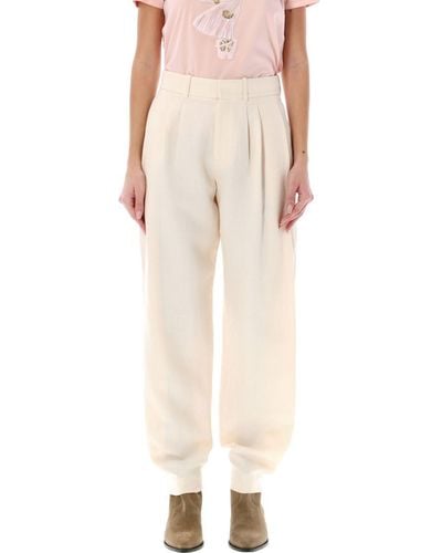 Ralph Lauren Avrill Pleated Trousers - Natural