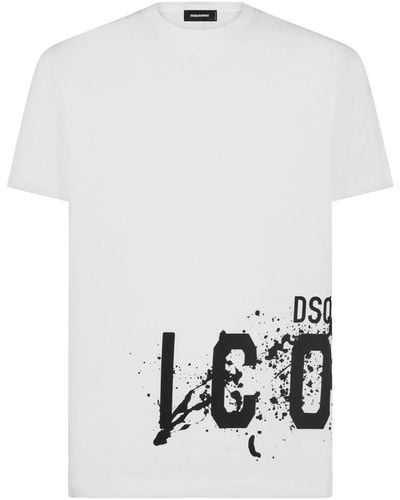 DSquared² Icon Splash Cotton T-shirt - White