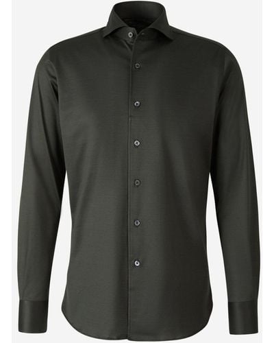 Canali Cotton Knit Shirt - Black