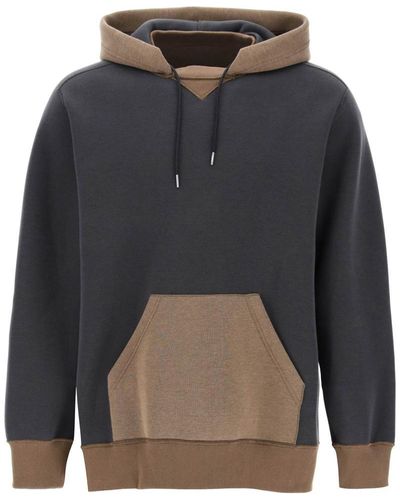 Sacai Hooded Sweatshirt With Reverse - Gray