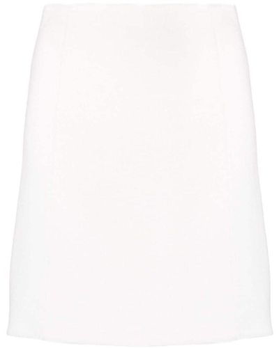 P.A.R.O.S.H. Above-knee Wool Skirt - White