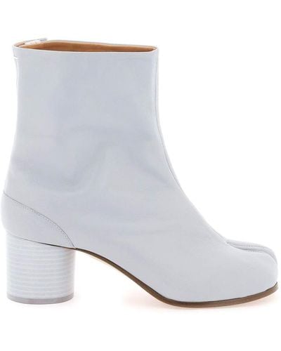 Maison Margiela Leather Tabi Ankle Boots - White