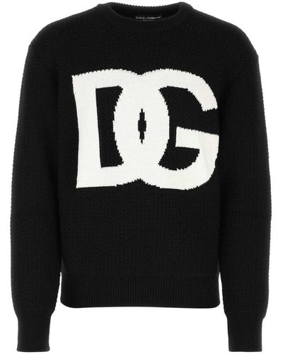 Dolce & Gabbana Black Wool Sweater