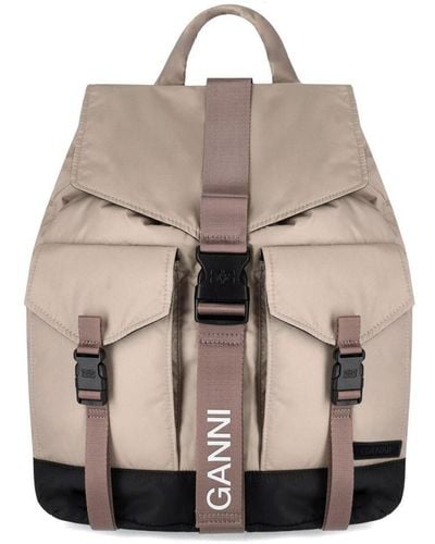 Ganni Tech Backpack - Natural