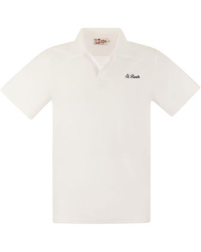 Mc2 Saint Barth Jeremy - Cotton Terry Polo Shirt - White
