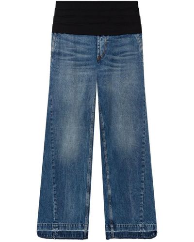 Stella McCartney Tuxedo-embellished Wide-leg Jeans - Blue