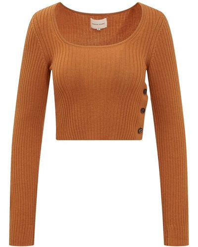 Loulou Studio Knitted Tops - Brown