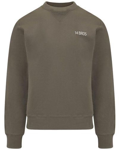 14 Bros Sweater With Print - Gray