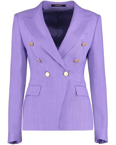 Tagliatore J-Alicya Double-Breasted Jacket - Purple