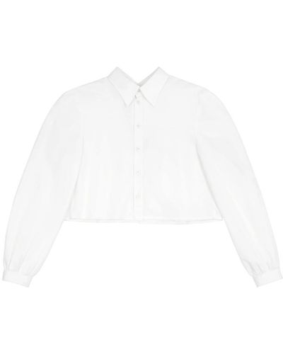 MM6 by Maison Martin Margiela Double Layer Crop Shirt - White
