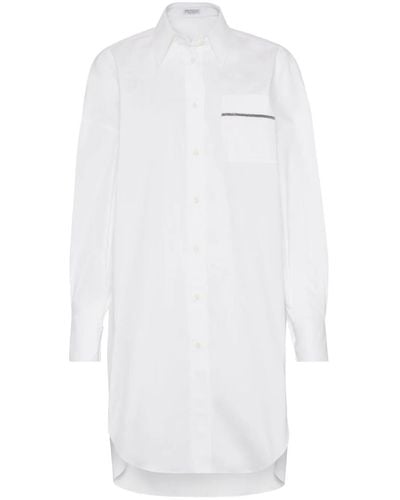 Brunello Cucinelli Shirt With Monili Detail - White