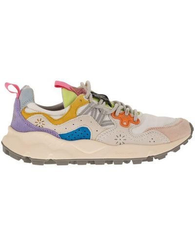 Flower Mountain Yamano 3 - Trainers In Suede And Technical Fabric - White