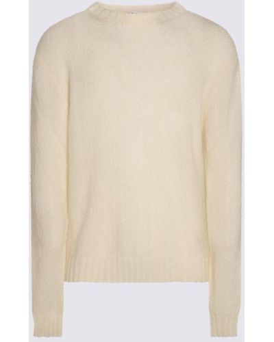 Jil Sander Milk Mohair Blend Sweater - Natural