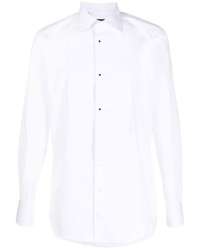 Dolce & Gabbana Contrasting Tuxedo Shirt - White