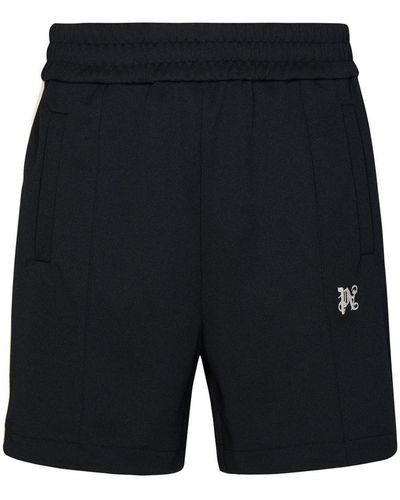 Palm Angels Polyester Track Bermuda Shorts - Black