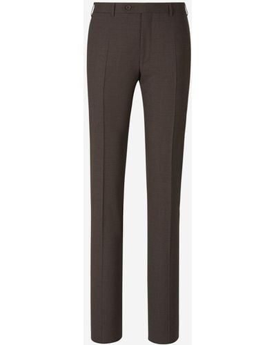 Canali Classic Wool Trousers - Blue