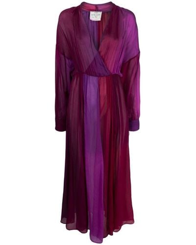 Forte Forte Forte_forte Silk Long Shaded Dress - Purple