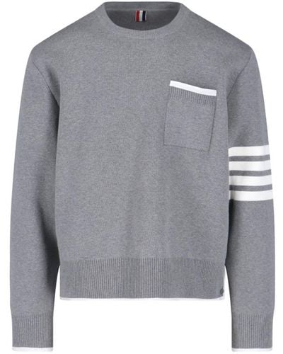 Thom Browne '4-bar' Sweater - Grey