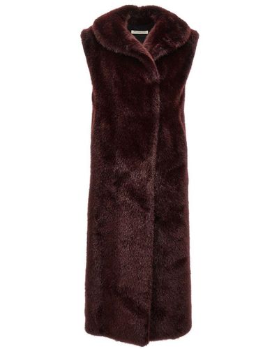 Philosophy Di Lorenzo Serafini Extra Long Faux Fur Vest - Purple