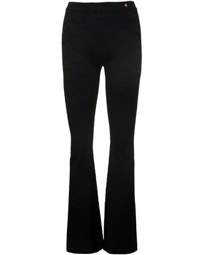 Versace Knit Color Allover Pants - Black