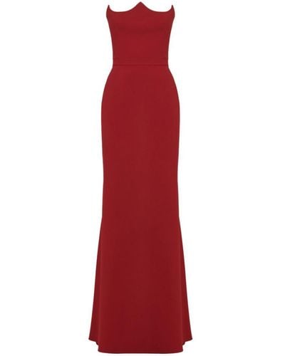 Alexander McQueen Strapless Maxi Dress - Red