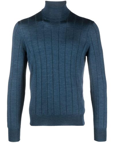 Barba Napoli Turtle Neck Sweater Clothing - Blue