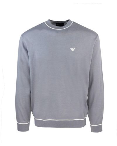 EMPORIO ARMANI Size S Gray Waffle Knit Wool Blend Raglan Pullover main image 1