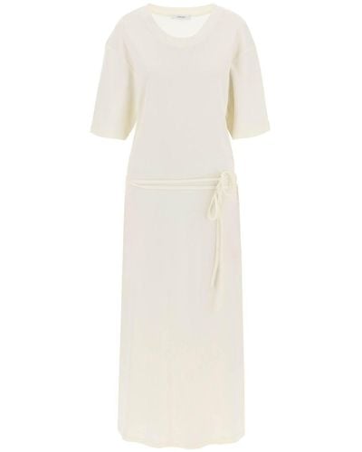 Lemaire Maxi T-Shirt Style Dress - White