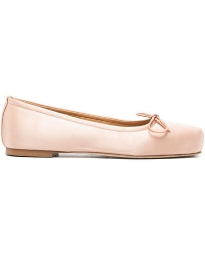 Aeyde Gabriella Satin Peach Shoes - Pink