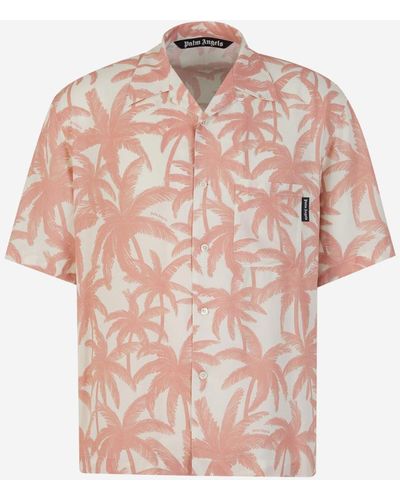 Palm Angels Palm Trees Viscose Shirt - Pink