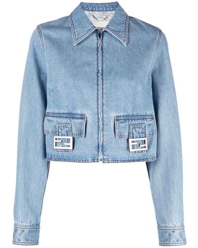 Fendi denim hot sale jacket womens