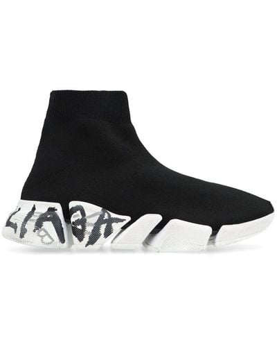 Balenciaga Speed 2.0 Knitted Sock-Sneakers - Black