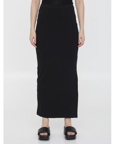 Alexander Wang Logo Maxi Skirt - Black