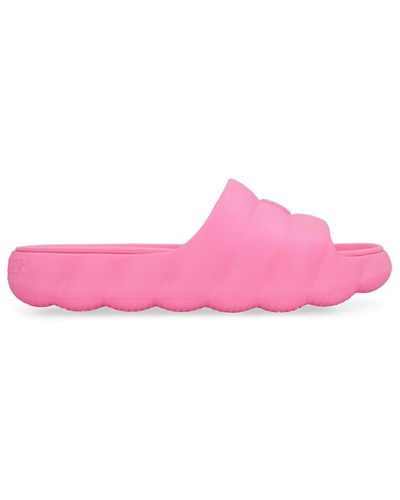 Moncler Lilo Rubber Slides - Pink