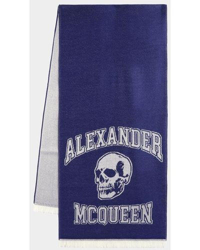 Alexander McQueen Foulards & Scarfs - Blue