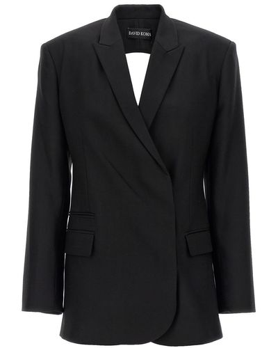 David Koma Cut-out Blazer Blazer And Suits - Black